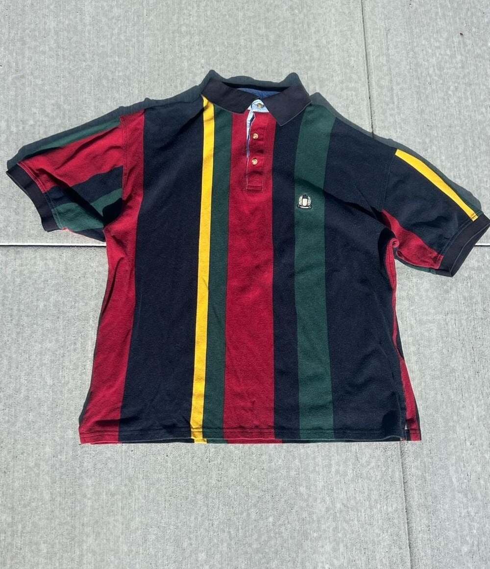 Bridgewater Vintage Striped Multi-Color Cotton Polo Shirt
